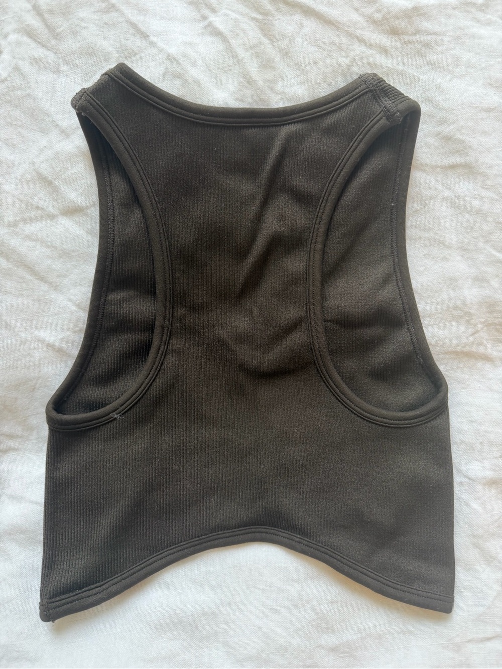 Set Active brown Ribbed Crop Tank - - Picture 3 of 3